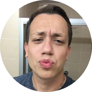 😘 男人, 自拍, 脸, 肖像, 人 telegram sticker