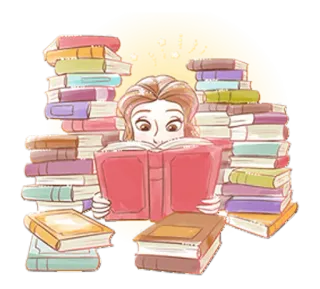 📚 Belle Beauty and the Beast Belle, books, reading, Disney, Beauty and the Beast telegram sticker