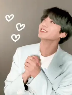 🤍 Jungkook kpop, sänger, idol, asiatisch, süß, herz telegram sticker