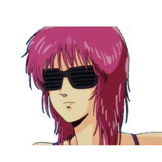 😎 Аниме, Солнцезащитные очки, 80-е, Круто, Женщина telegram sticker