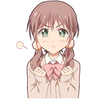 😤 อนิเมะ, ผู้หญิง, น่ารัก, โกรธ, การ์ตูน telegram sticker