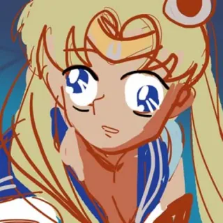 🌕 Sailor Moon Anime, Fille, Lune, Marin, Dessin animé, Magie telegram sticker