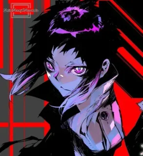 🌟 Anime, Postać, Manga, Portret, Fioletowe oczy telegram sticker