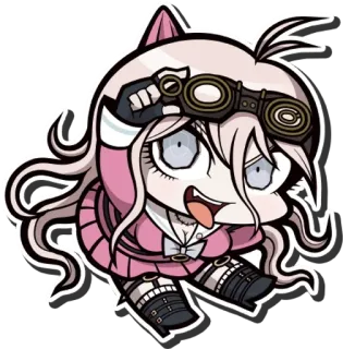 🔩 Miu Iruma Danganronpa V3: Killing Harmony anime, danganronpa, miu iruma, chibi, cute, pout, steam punk telegram sticker