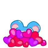 ๐ฅฐ hearts, love, cartoon, cute, animal, mouse telegram sticker