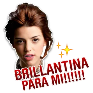 ✨ BRILLANTINA PARA MI!!!!!! женщина, блеск, блестки, блестки, для меня telegram sticker