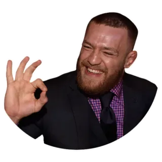 👌 Conor McGregor 康纳·麦格雷戈, 综合格斗, 拳手, OK手势, UFC telegram sticker