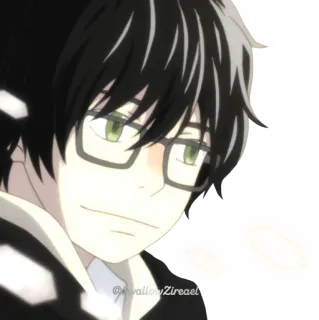 😌 @MalloryZireael Anime, Con trai, Kính telegram sticker