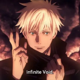 ☁️ Gojo Satoru Jujutsu Kaisen Infinite Void Anime, Gojo Satoru, Jujutsu Kaisen, Vacío Infinito telegram sticker