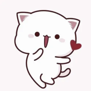 💌 кот, сердце, милый, стикер, мультфильм telegram sticker