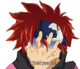 😱 Told you so! Anime, Ausdruck, überheblich telegram sticker