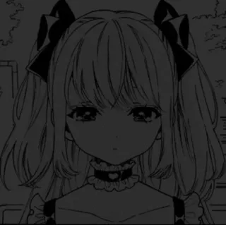 🖤 anime, manga, girl, illustration, portrait, art, sticker telegram sticker