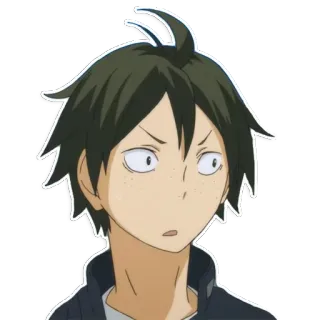 😯 Tadashi Yamaguchi Haikyuu!! Anime, Personaje, Haikyuu, Tadashi Yamaguchi, Sticker telegram sticker