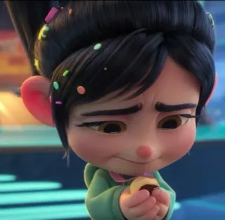 🦋 Vanellope von Schweetz Wreck-It Ralph cartoon, disney, princess, sweet, character, wreck-it ralph, vanellope whatsapp sticker
