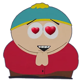 😍 Eric Cartman South Park 卡通, 爱, 角色, 动画, 喜剧, 心 telegram sticker