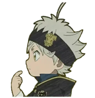 👉 Asta Black Clover Asta, Black Clover, anime, manga, chibi, cartoon whatsapp sticker