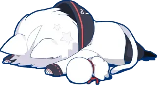 😵 Katze, schlafend, Anime, süß, Tier, Cartoon, kawaii telegram sticker