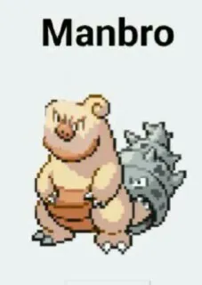 🆘 Manbro manbro, Pokémon, badak, binatang, lucu, meme, kartun telegram sticker