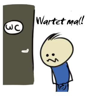 🚽 WC Toilette, WC, Klo, Cartoon, Badezimmer, Tür whatsapp sticker