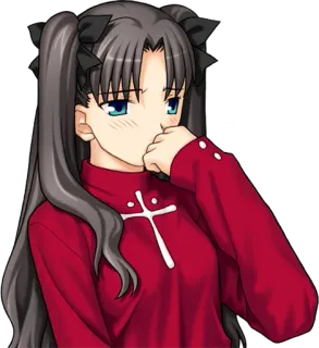 🤔 Rin Tohsaka Fate/stay night Anime, Chica, Personaje, Fate, Tohka whatsapp sticker