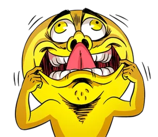 😛 Biểu tượng cảm xúc, Mặt vàng, Biểu cảm, Phim hoạt hình, Meme telegram sticker