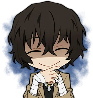😈 Osamu Dazai Bungo Stray Dogs Anime, Cartoon, Dazai, Bungo Stray Dogs, Osamu Dazai whatsapp sticker