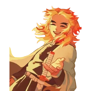 👋 Kyojuro Rengoku Demon Slayer аниме, клинок рассекающий демонов, ренгоку, кёджуро, огонь, хашира telegram sticker