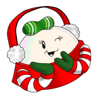🎧 desenho animado, Natal, feriado, fofo, personagem, festivo, inverno telegram sticker
