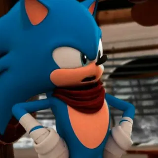 🤨 Sonic the Hedgehog Sonic Boom Мультфильм, Соник, Ёж, Синий, Злой telegram sticker