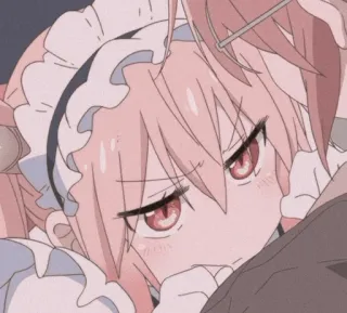 🐉 anime, maid, angry, cute, kawaii telegram sticker