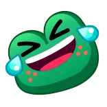 😂 Emoji, Risa, Llorando, Feliz, Verde, Cara telegram sticker