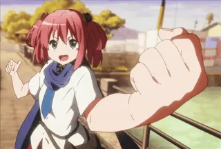 👊 anime, gadis, kekuatan, kartun telegram sticker