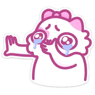 😭 niedlich, kawaii, weinend, emotional, Cartoon, Figur telegram sticker