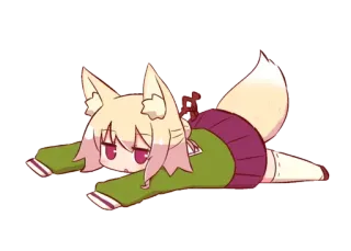 ❤️ Аниме, Лиса, Милый, Каваий, Чиби telegram sticker