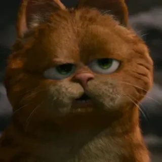 ➰ Garfield Garfield, gato, dibujos animados, gato naranja, gracioso, tira cómica telegram sticker