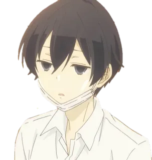 😗 Anime, Anak laki-laki, Topeng, Karakter, Seragam sekolah telegram sticker