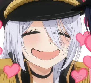🥰 Anime, Desenho animado, Menina, Personagem, Corações, Bonito, Sorriso telegram sticker