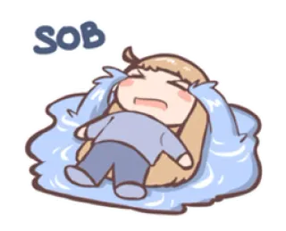 😭 SOB chorando, triste, lágrimas, chateado, emocional, soluçando telegram sticker