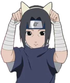 🐱 Itachi Uchiha Naruto 动漫, 忍者, 耳朵, 可爱, 角色 telegram sticker