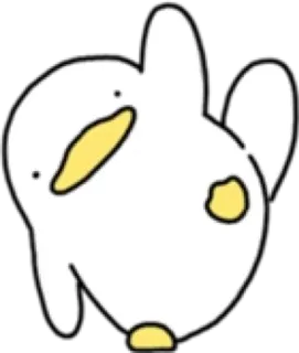 🖐 kaczka, słodki, śmieszny, zwierzę, kreskówka, naklejka telegram sticker