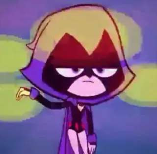 ✨ Raven Teen Titans Go! cartoon, Teen Titans, Raven, attitude, personage telegram sticker