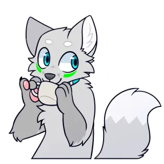 👂 furry wolf telegram sticker