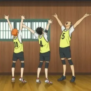 🍙 Haikyuu!! anime, volleyball, Haikyuu, teamwork, sports telegram sticker