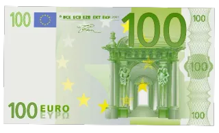 💶 100 EURO uang, euro, keuangan, mata uang, uang kertas telegram sticker
