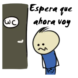 🚽 WC sanita, banheiro, WC, banheiro, boneco palito, desenho animado telegram sticker