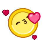 😘 beso, amor, emoji, corazón, afecto, lindo telegram sticker