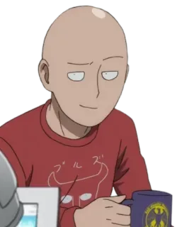 🥱 Saitama One-Punch Man Аниме, Сайтама, Ванпанчмен, лысый, герой, персонаж telegram sticker