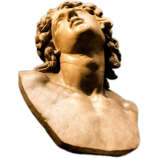 😵 bust, sculpture, marble, art, classical, statue telegram sticker