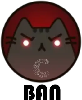 👹 C gato, animal, meme, dibujo animado, sticker, letra C whatsapp sticker