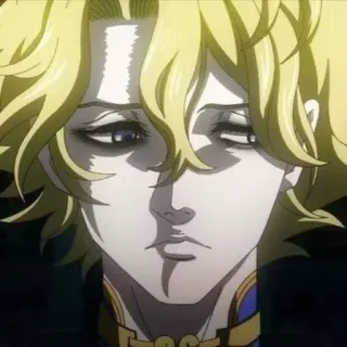 💈 Adam Record of Ragnarok anime, blond, male, sad telegram sticker